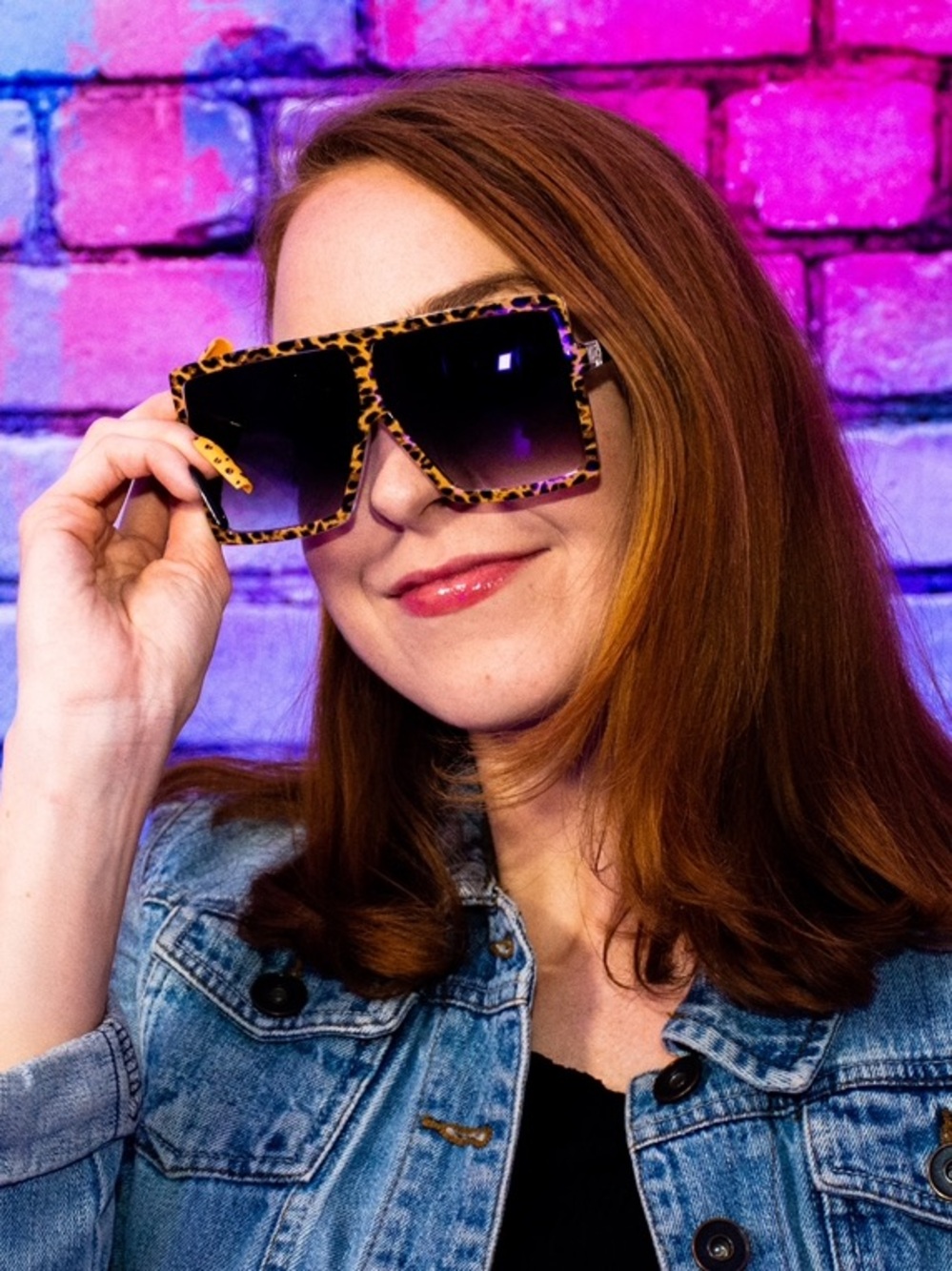 Leopard Print Square Sunglasses - Women Accessories